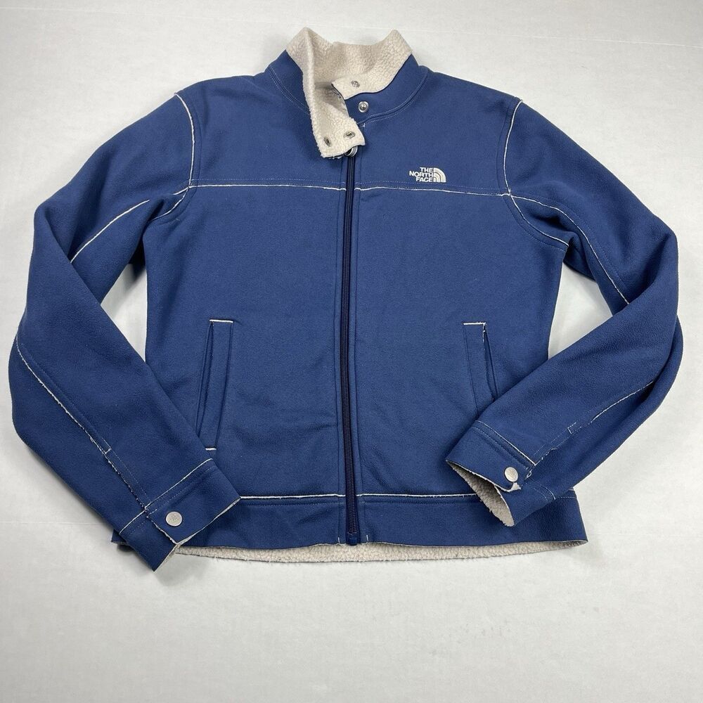 The North Face Womens A5 Faux Suede Fleece Lined Jacket M Blue Outdoor FLAW